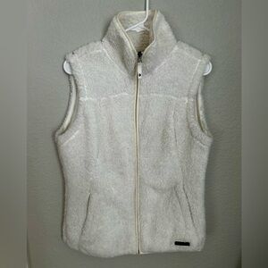 Free Country Cream Fleece Vest Women’s Med | Cozy Soft Zip Front Layering Jacket